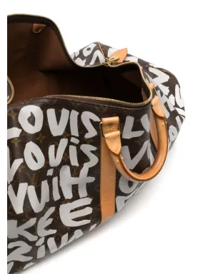 Louis Vuitton ビンテージ 2001 Stephen Sprouse Graffiti Keepall 50 バッグ - ブラウン - サムネイル4