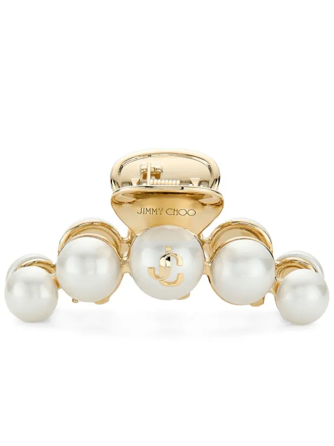 Jimmy Choo Jimmy Choo パール付きクロークリップ ゴールドの商品画像