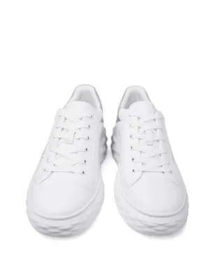 Jimmy Choo ダイヤモンドマキシ レザー ローカットスニーカー - ホワイト - サムネイル4