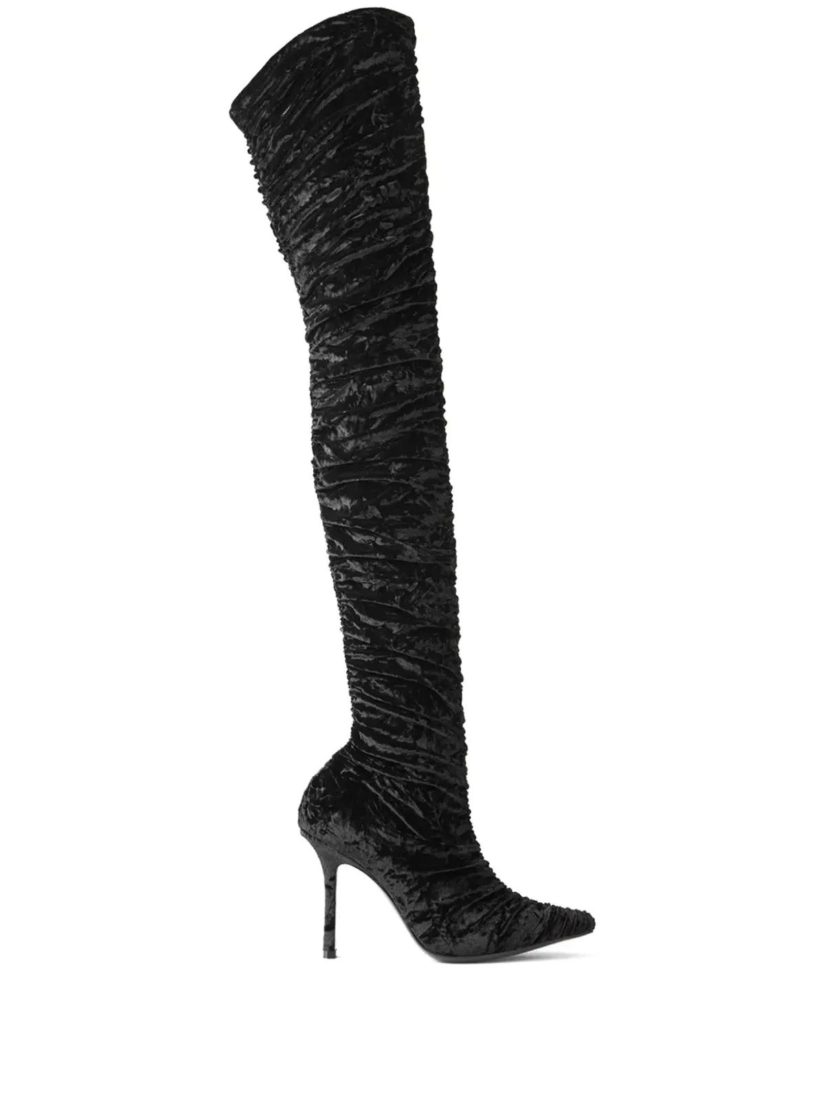 Jimmy Choo ブラック ベルベット ブーツ - 画像1
