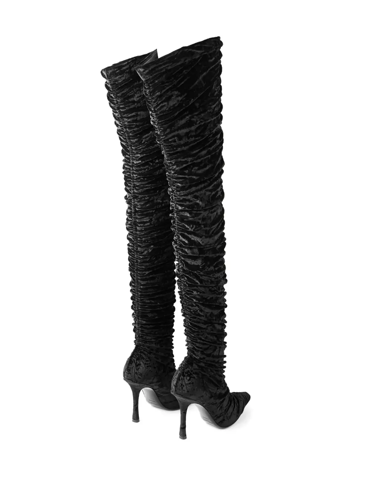Jimmy Choo ブラック ベルベット ブーツ - 画像3