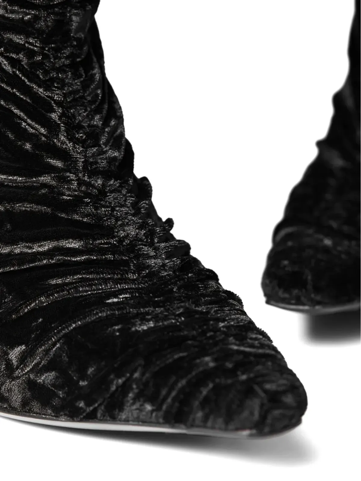Jimmy Choo ブラック ベルベット ブーツ - 画像4
