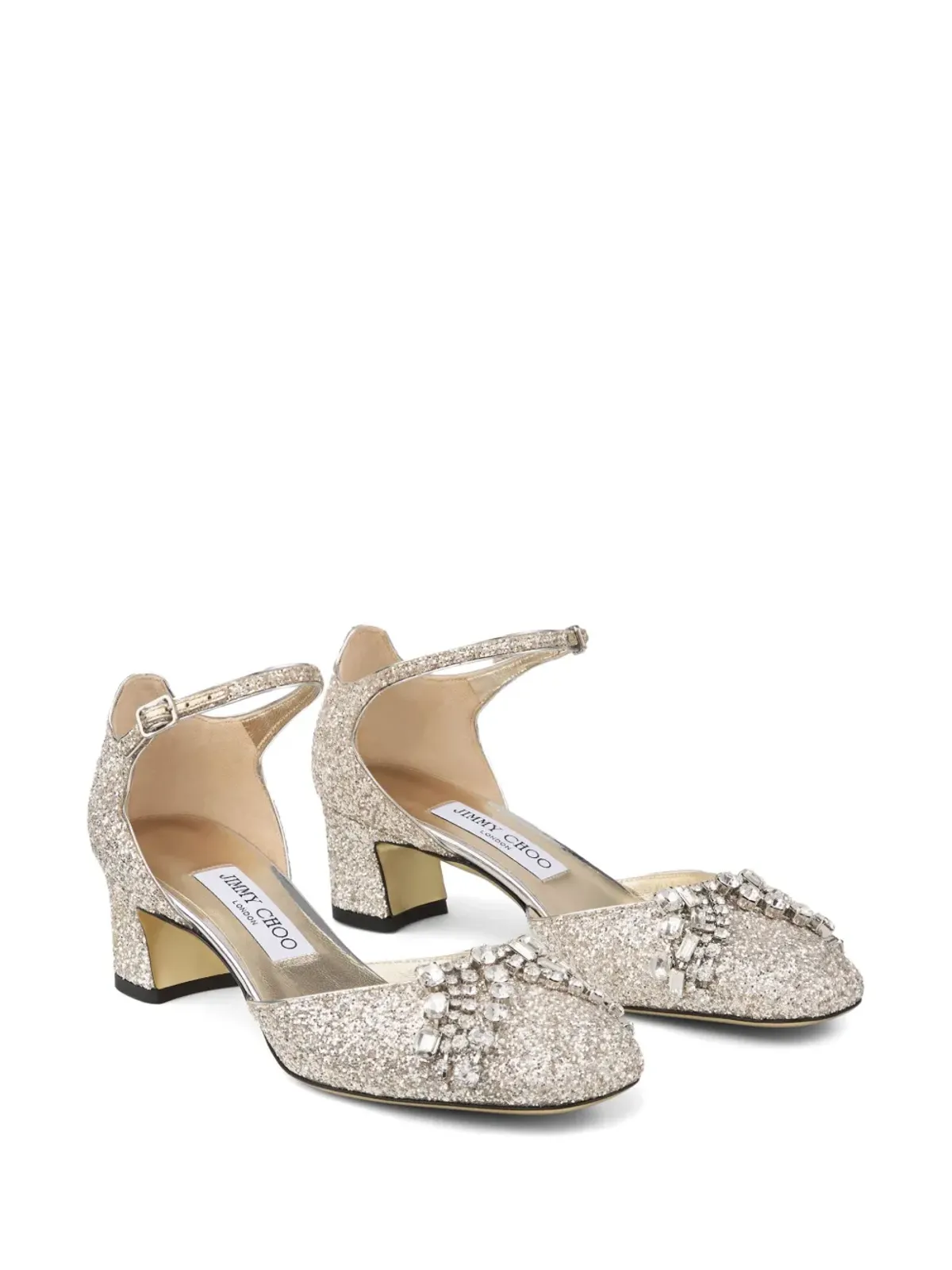 Jimmy Choo レザー パンプス - ゴールド - 画像2