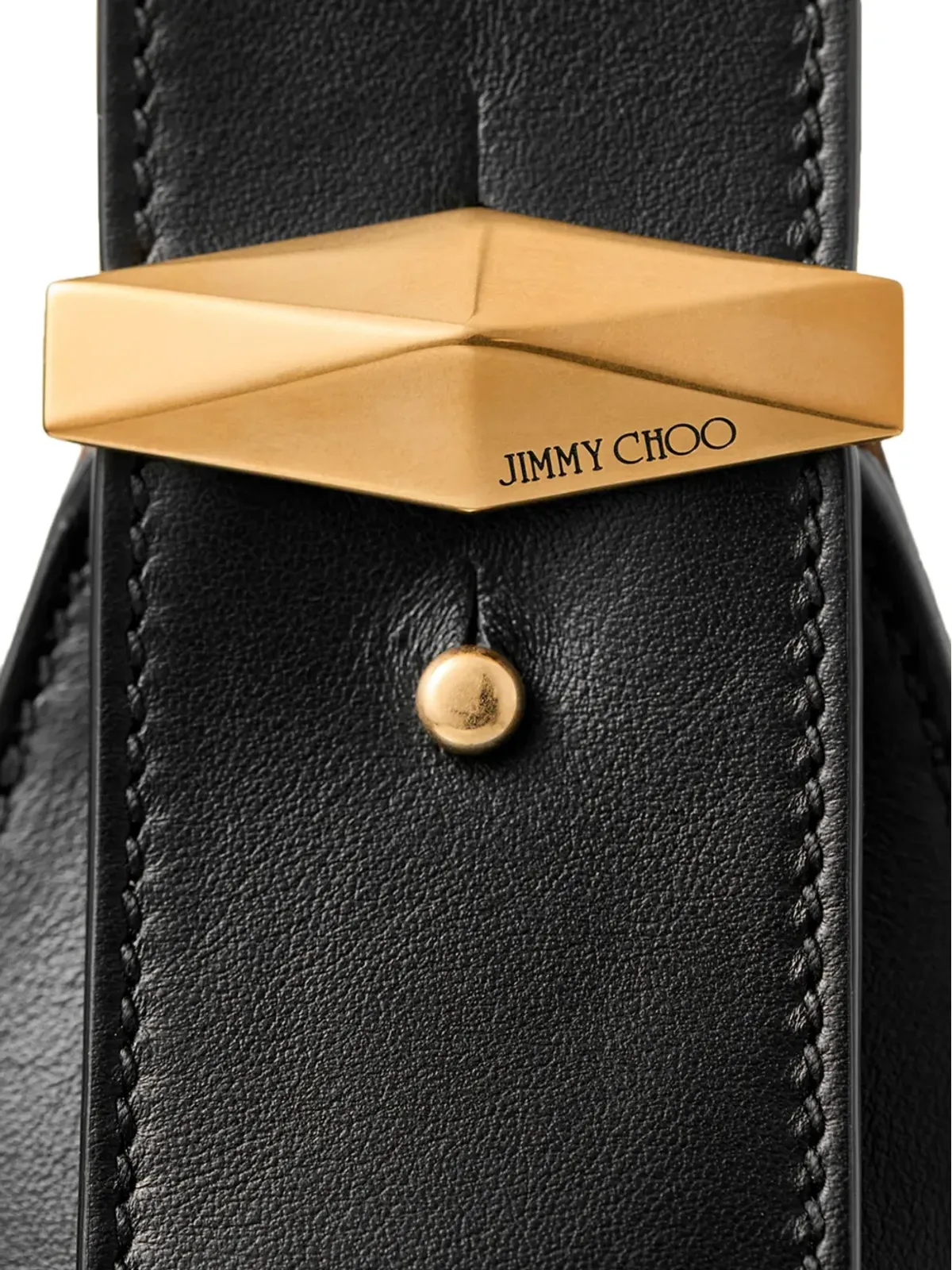 Jimmy Choo 小型ダイヤモンドショルダーバッグ ブラック - 画像4