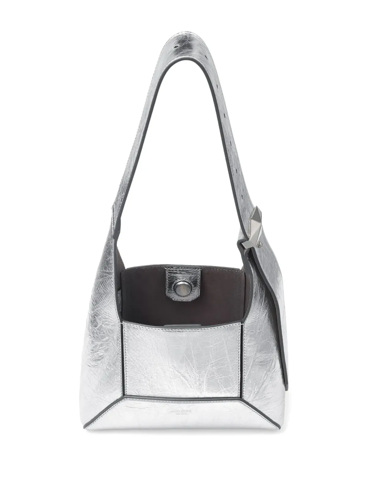 Jimmy Choo ミニ ダイヤモンド ショルダーバッグ - シルバー - 画像5