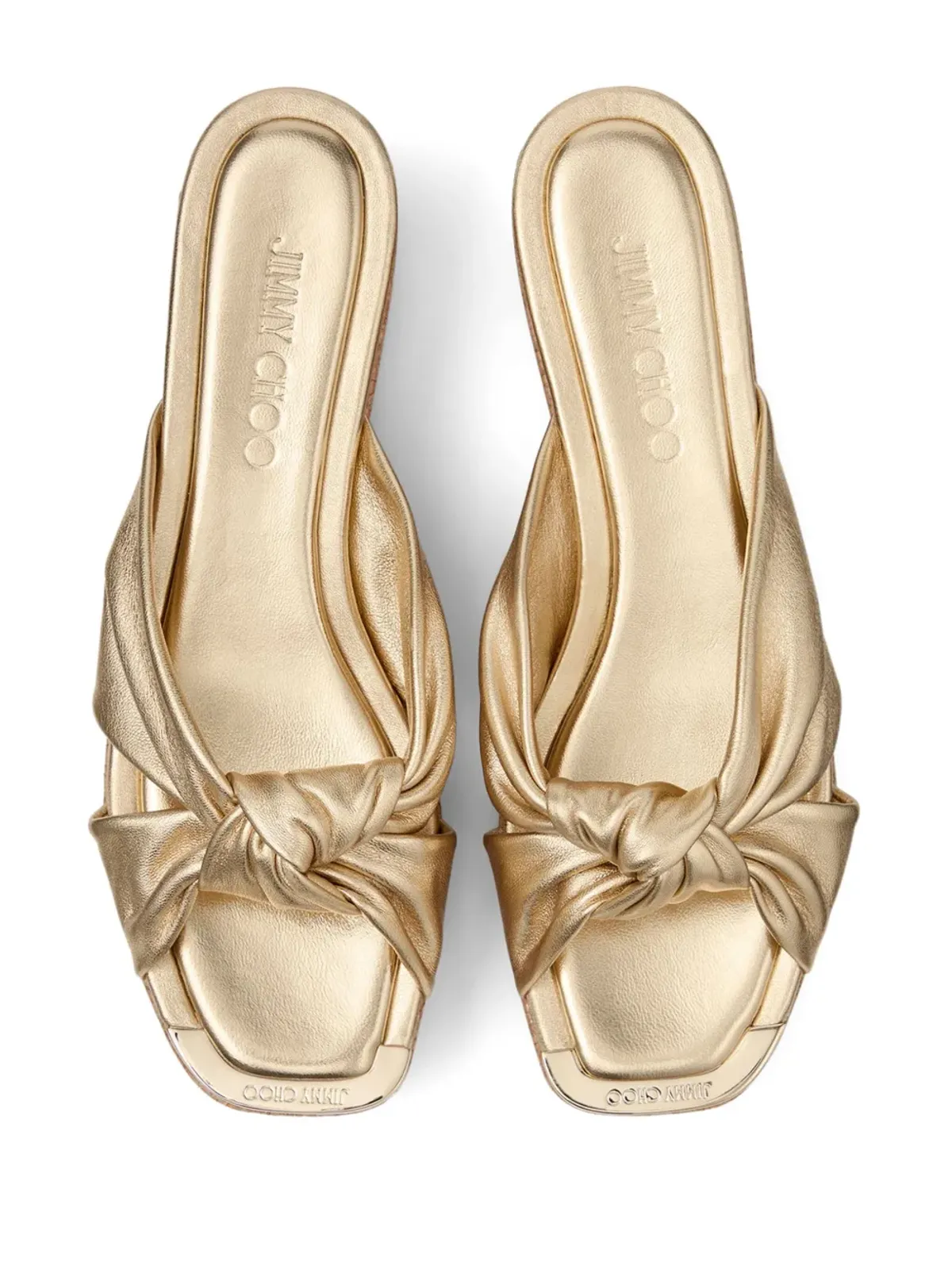 Jimmy Choo アベニュー ミュール 50mm ゴールド - 画像4