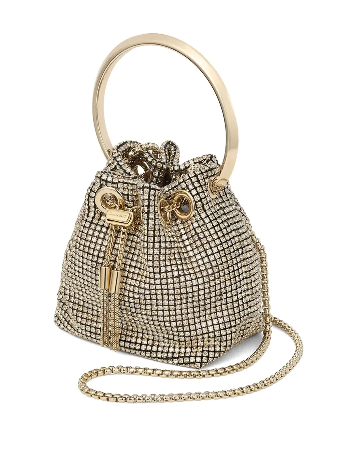 Jimmy Choo マイクロ Bon Bon バケットバッグ - ゴールド - 画像4