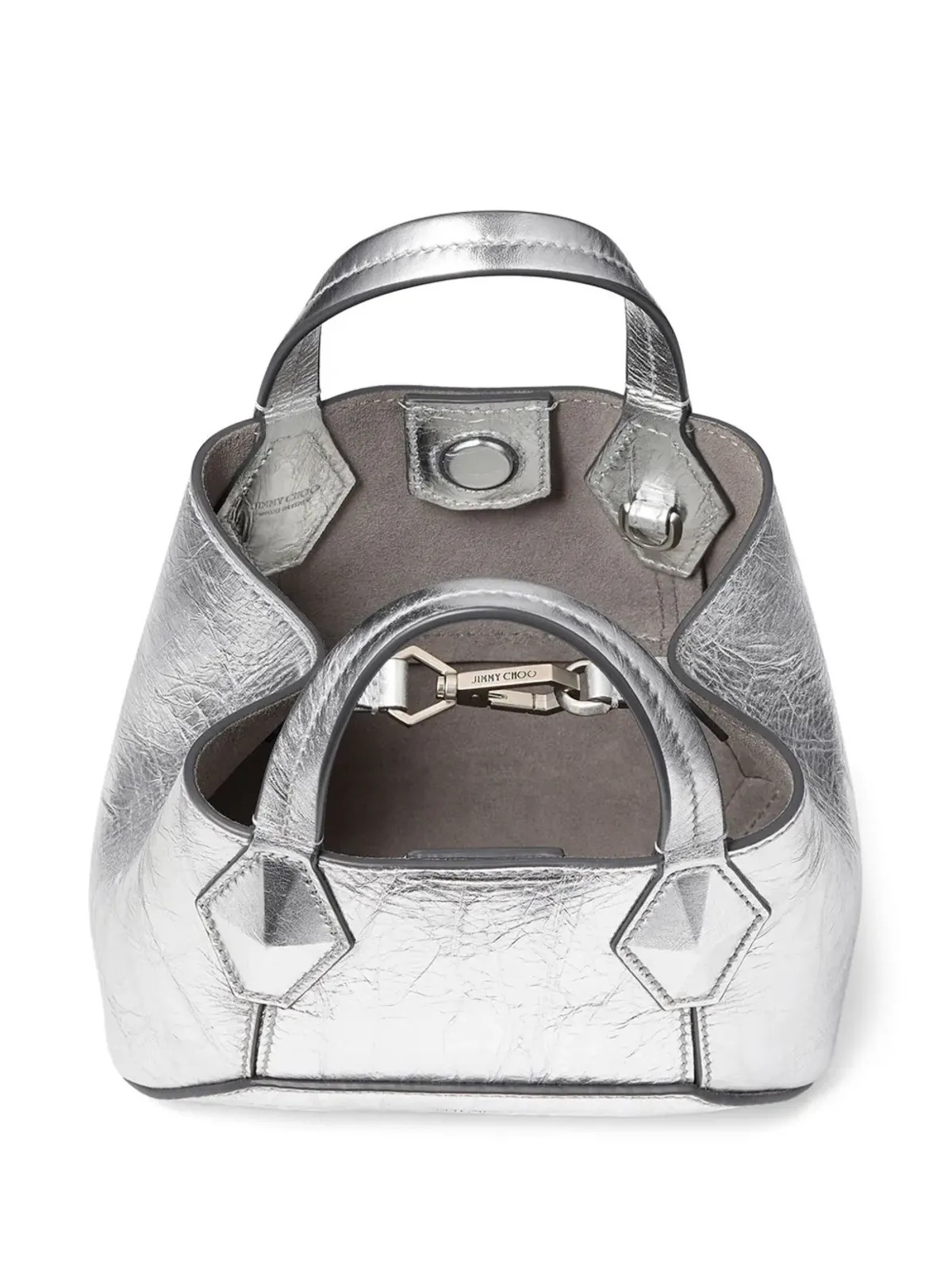 Jimmy Choo ダイヤモンド トートバッグ - シルバー - 画像5