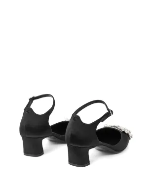 Jimmy Choo 45mm クリスタル装飾パンプス - ブラック - サムネイル3