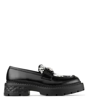 Jimmy Choo マーロウ ダイヤモンド ローファー ブラック - サムネイル1