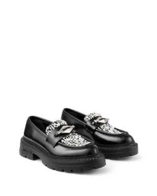 Jimmy Choo マーロウ ダイヤモンド ローファー ブラック - サムネイル2