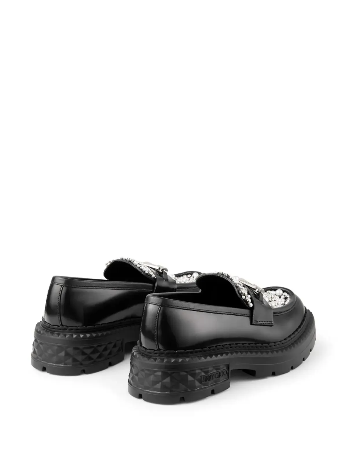 Jimmy Choo マーロウ ダイヤモンド ローファー ブラック - 画像3