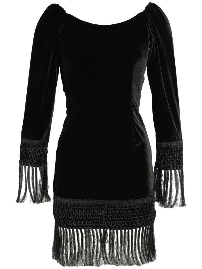 Amir Slama Amir Slama ベルベット ミニドレス - ブラックの商品画像