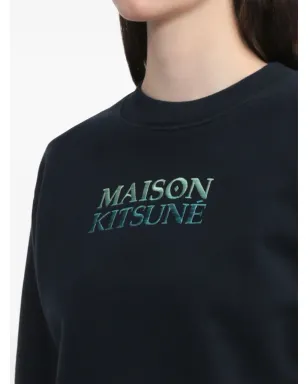 Maison Kitsuné ロゴ刺繍スウェットシャツ - ネイビー - サムネイル5