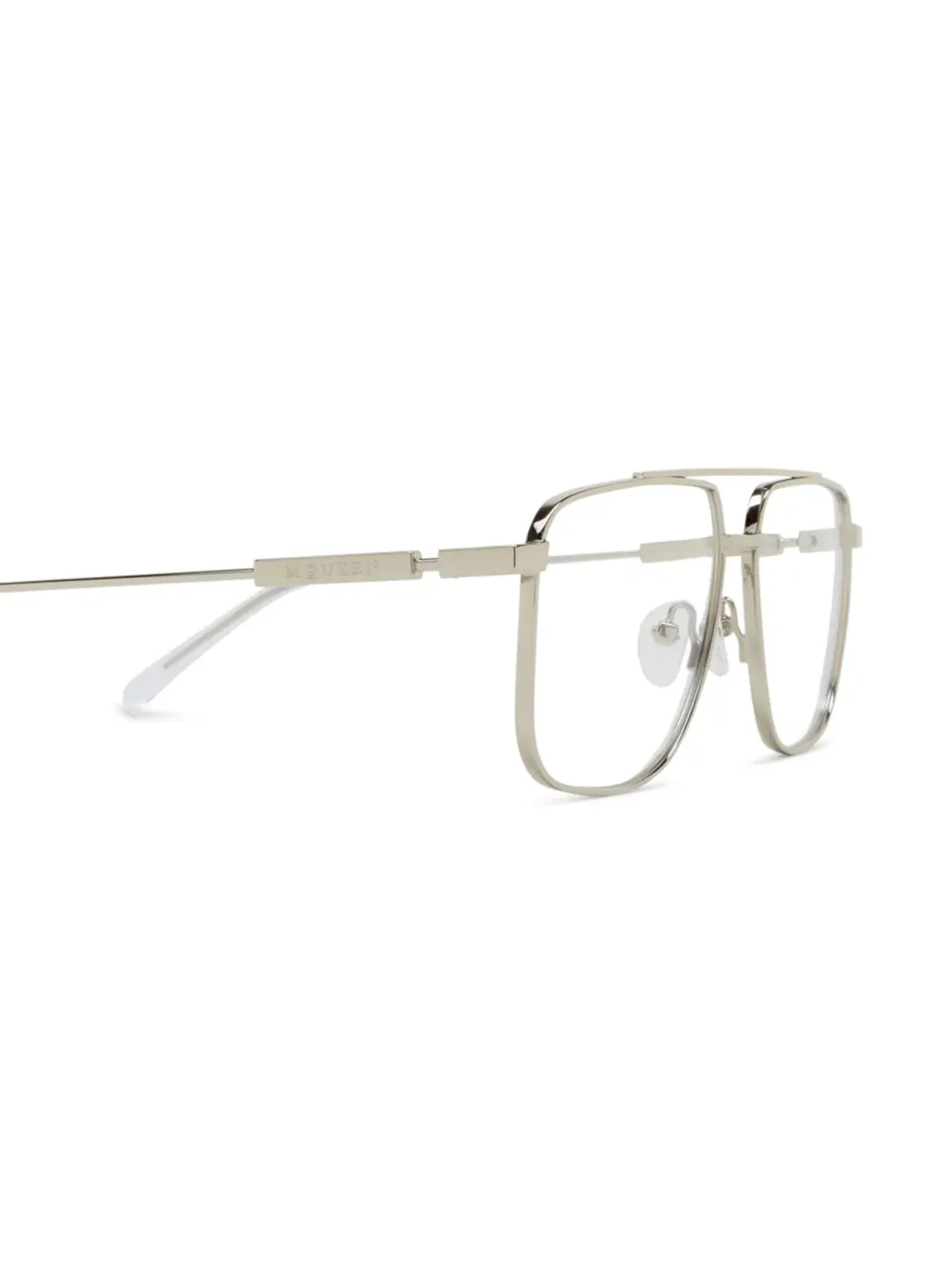 Alexander McQueen Eyewear オーバサイズフレームメガネ - 画像3