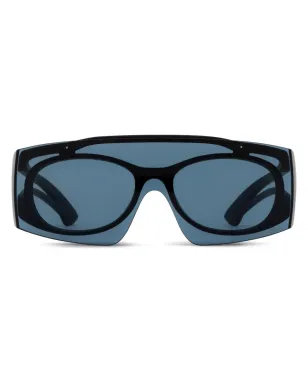 Alexander McQueen Eyewear ロゴプリント サングラス（ブラック） - サムネイル1