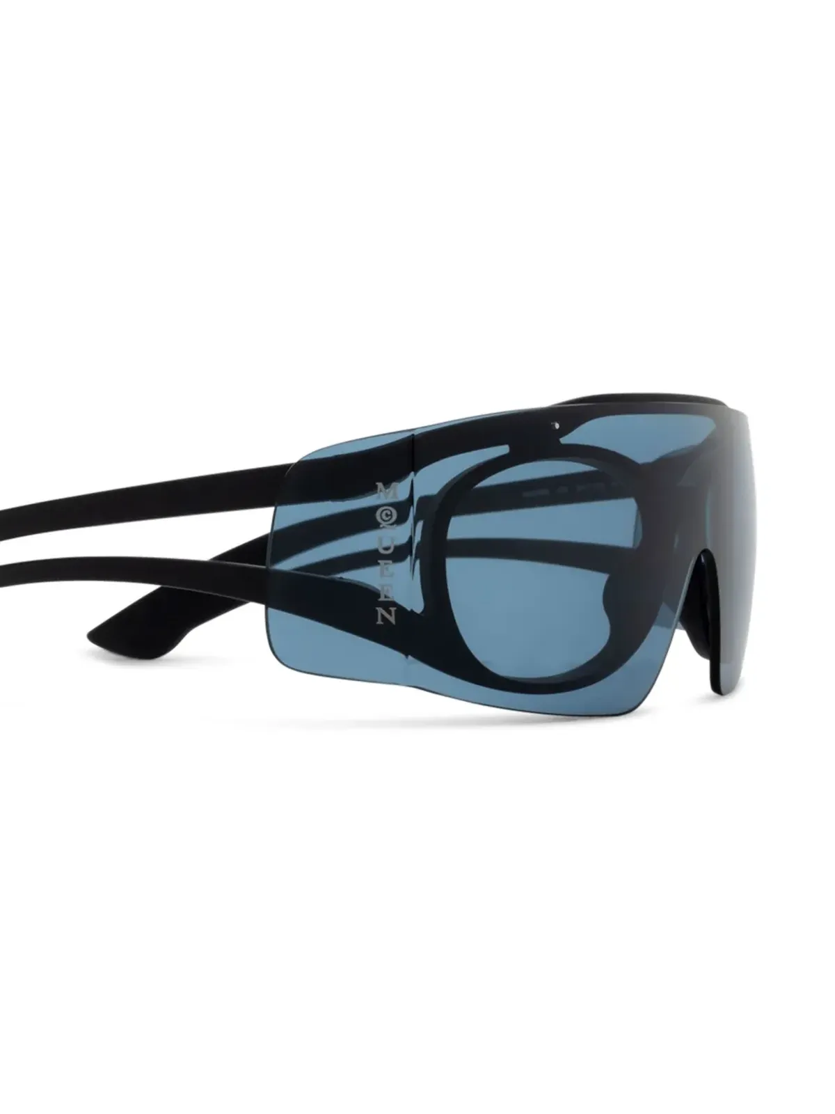 Alexander McQueen Eyewear ロゴプリント サングラス（ブラック） - 画像3