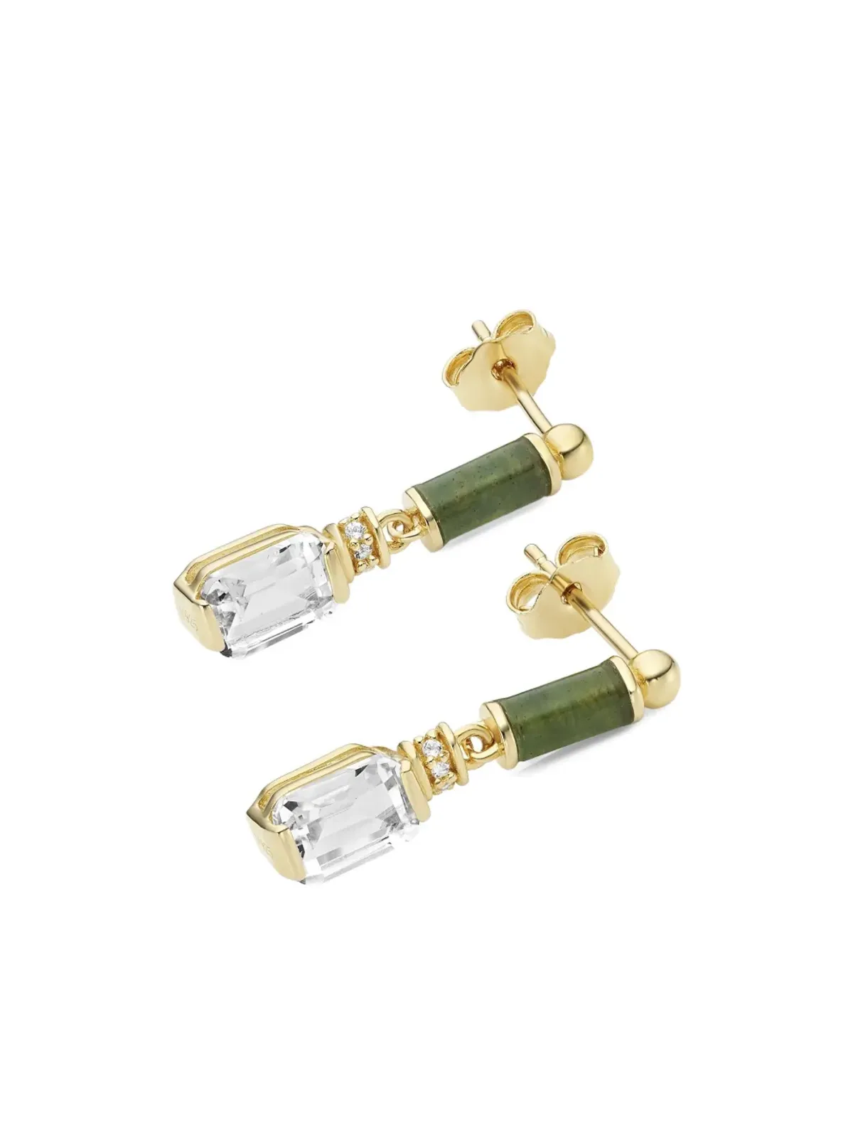 V JEWELLERY アゲート ドロップ イヤリング - 画像2