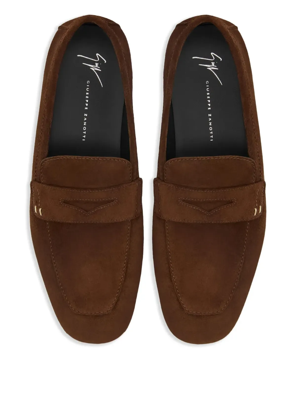 Giuseppe Zanotti クリストフ スエード ローファー - ブラウン - 画像4