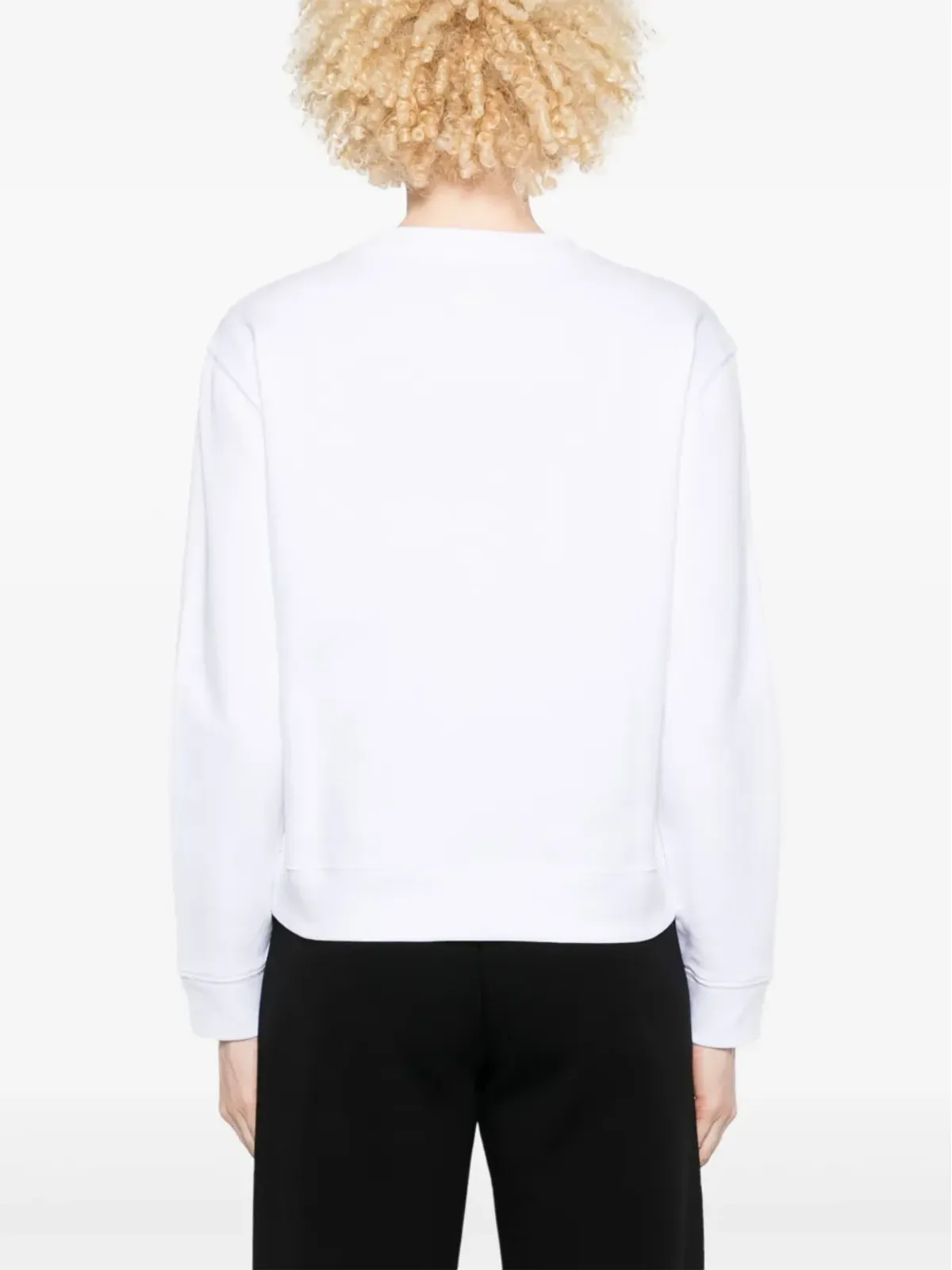 Emporio Armani ロゴプリント オーガニックコットン スウェットシャツ - ホワイト - 画像4