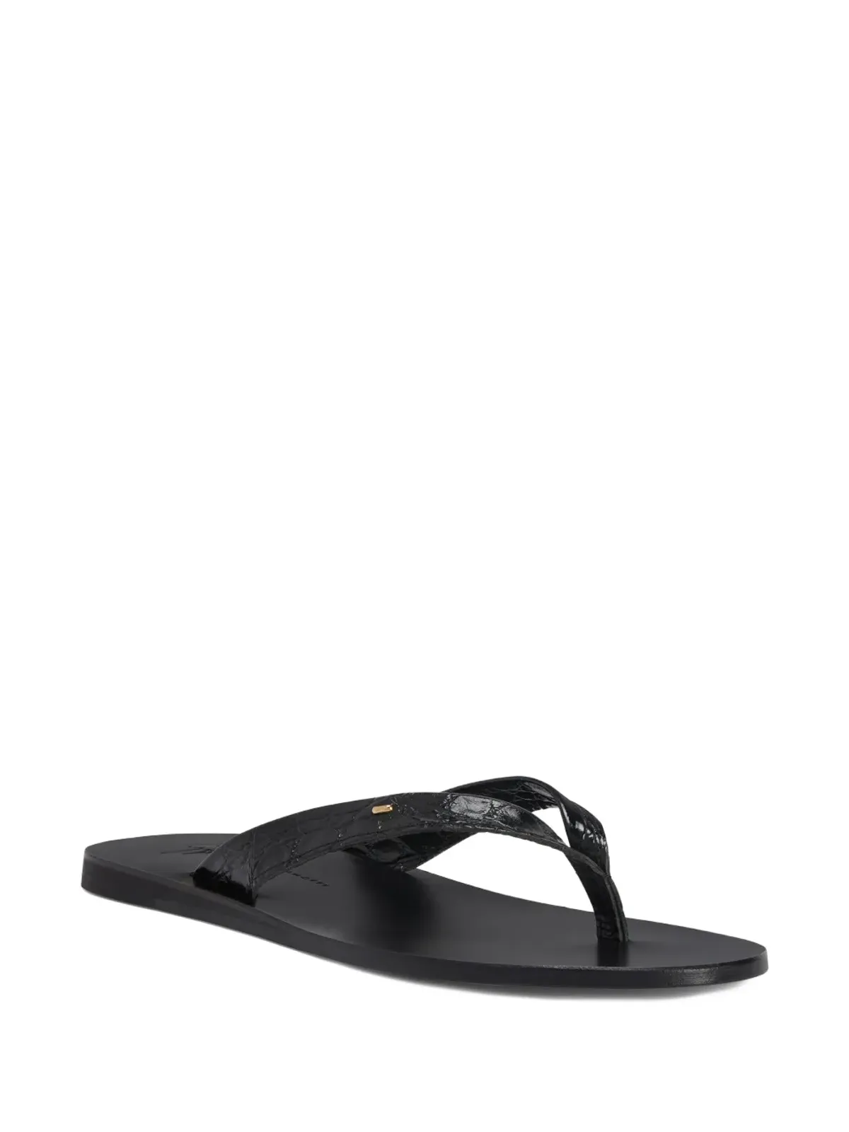 Giuseppe Zanotti Philemon レザーサンダル ブラック - 画像2