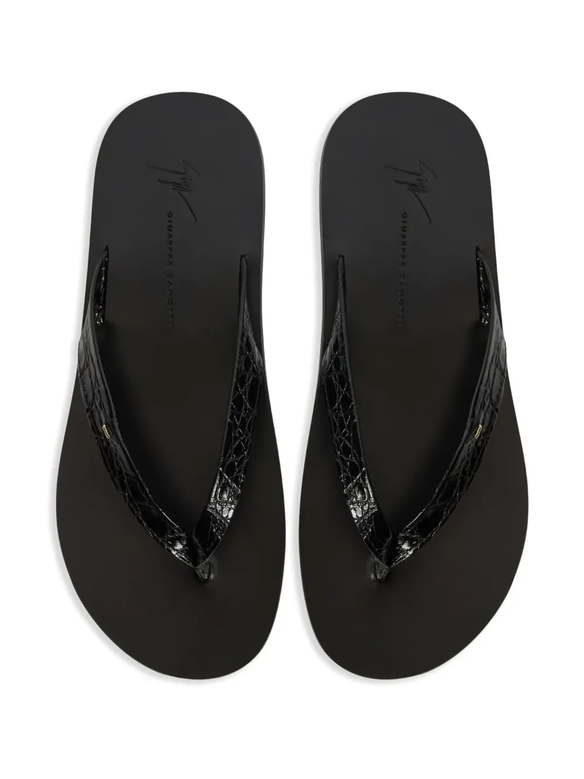 Giuseppe Zanotti Philemon レザーサンダル ブラック - 画像3