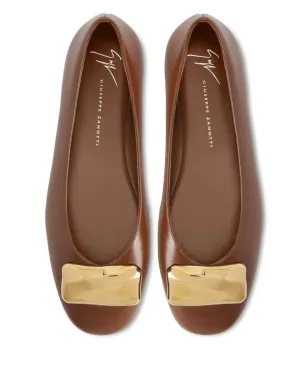 Giuseppe Zanotti Georgia Stone バレエフラット ブラウン - サムネイル4