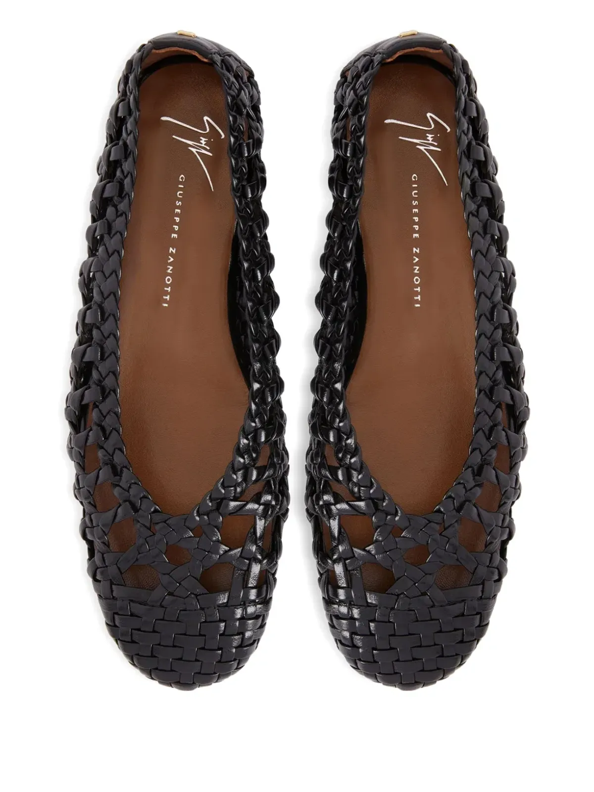 Giuseppe Zanotti Georgia Cage バレエフラット ブラック - 画像3