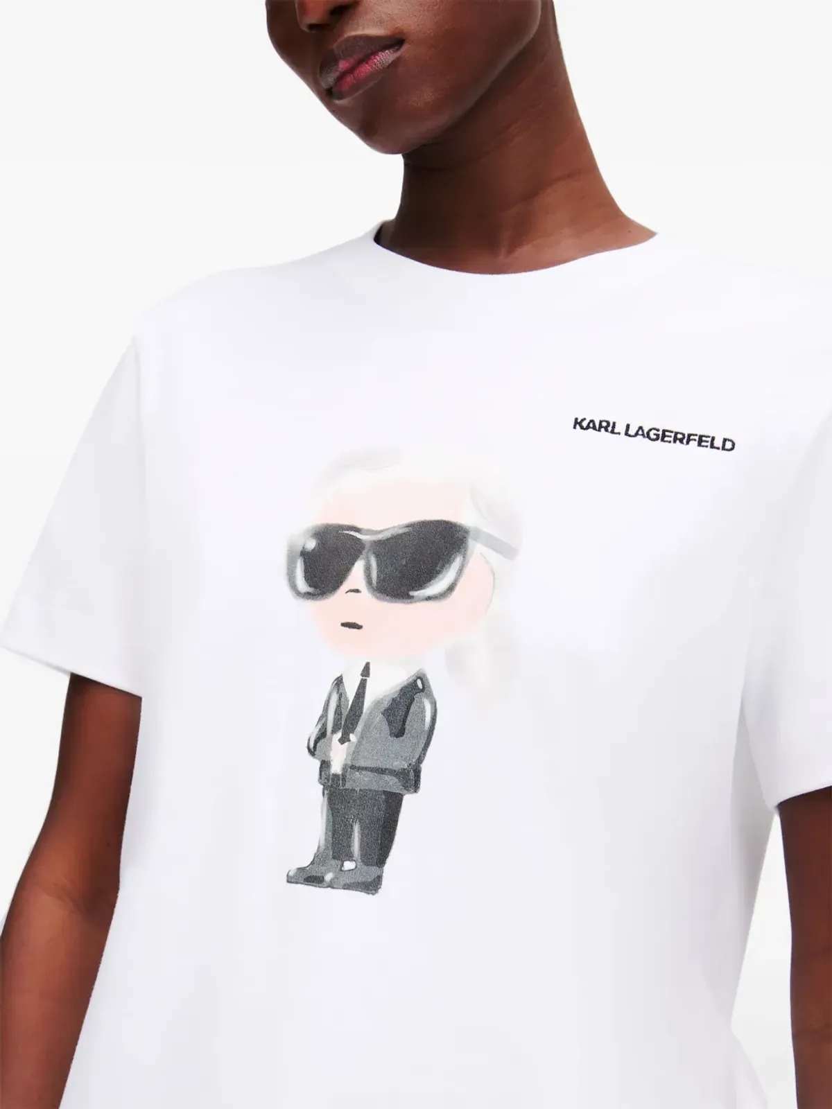 Karl Lagerfeld Ikon aquarelle Tシャツ - 画像5