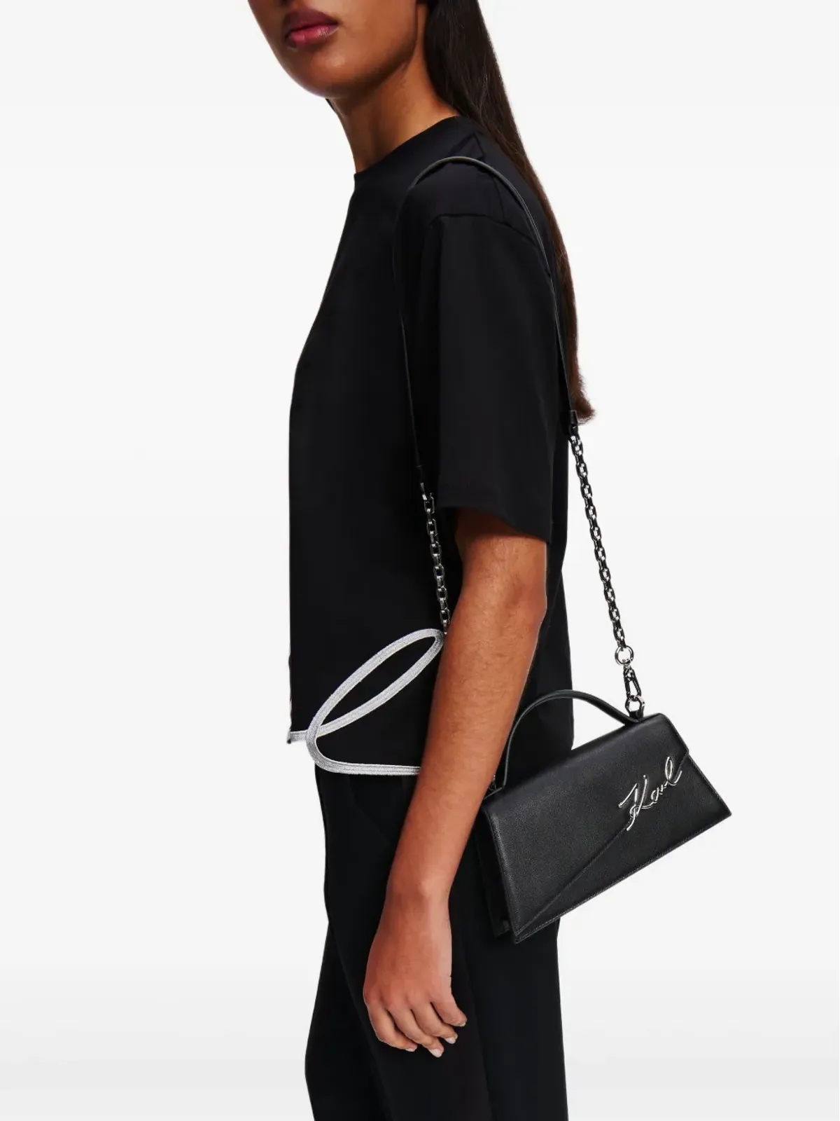 Karl Lagerfeld K/Signature スリム クロスボディ バッグ - 画像2