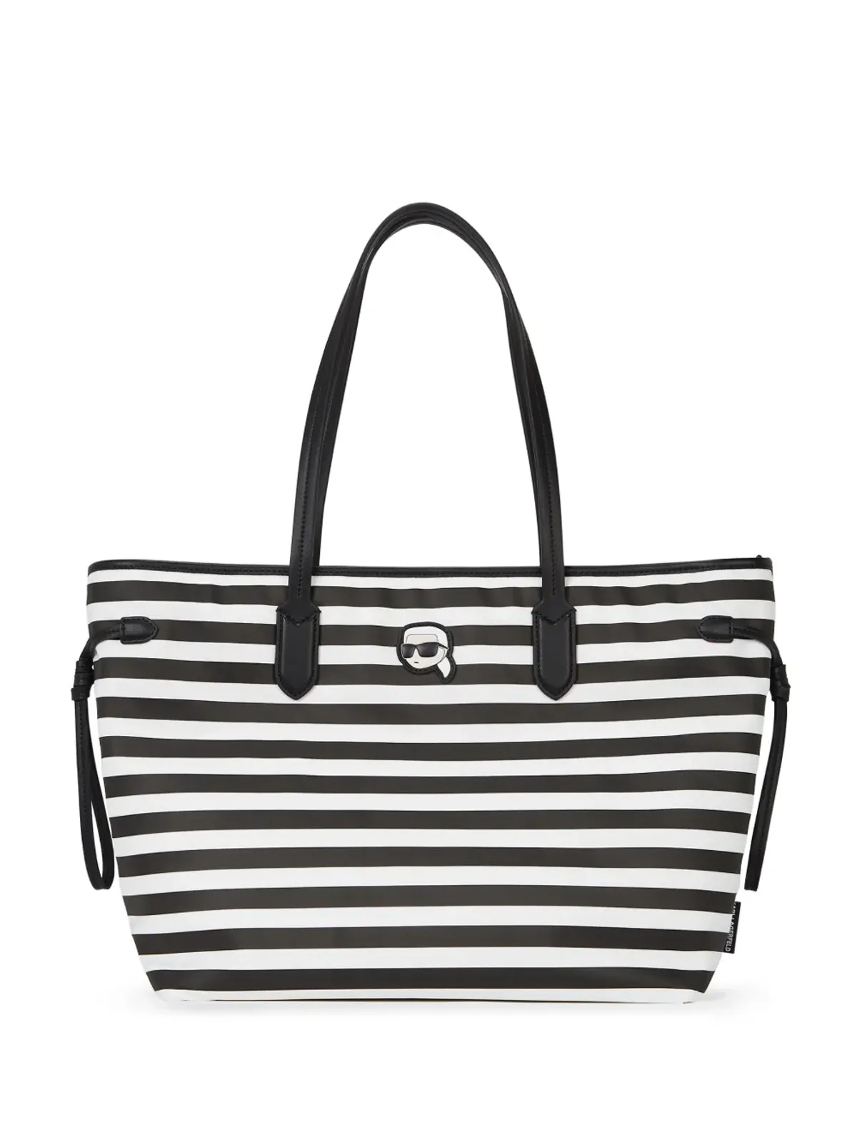 Karl Lagerfeld Ikon Karl ストライプ トートバッグ - ブラック - 画像1