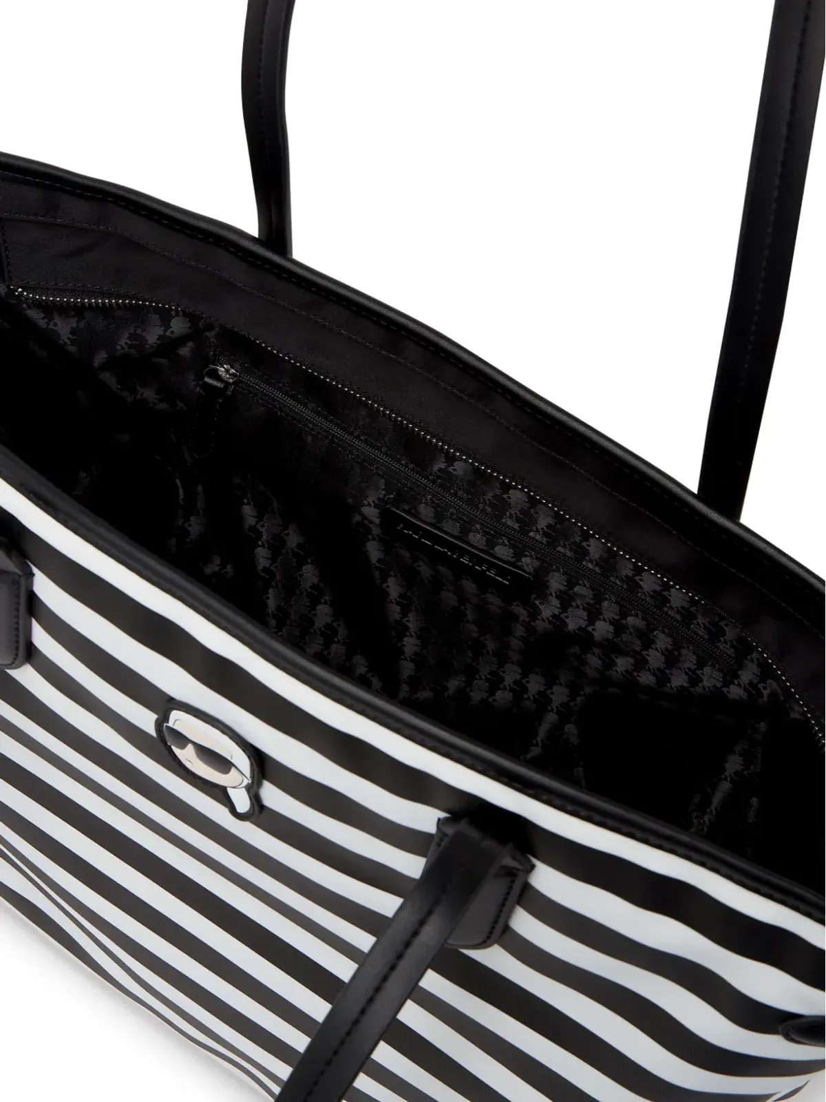 Karl Lagerfeld Ikon Karl ストライプ トートバッグ - ブラック - 画像5
