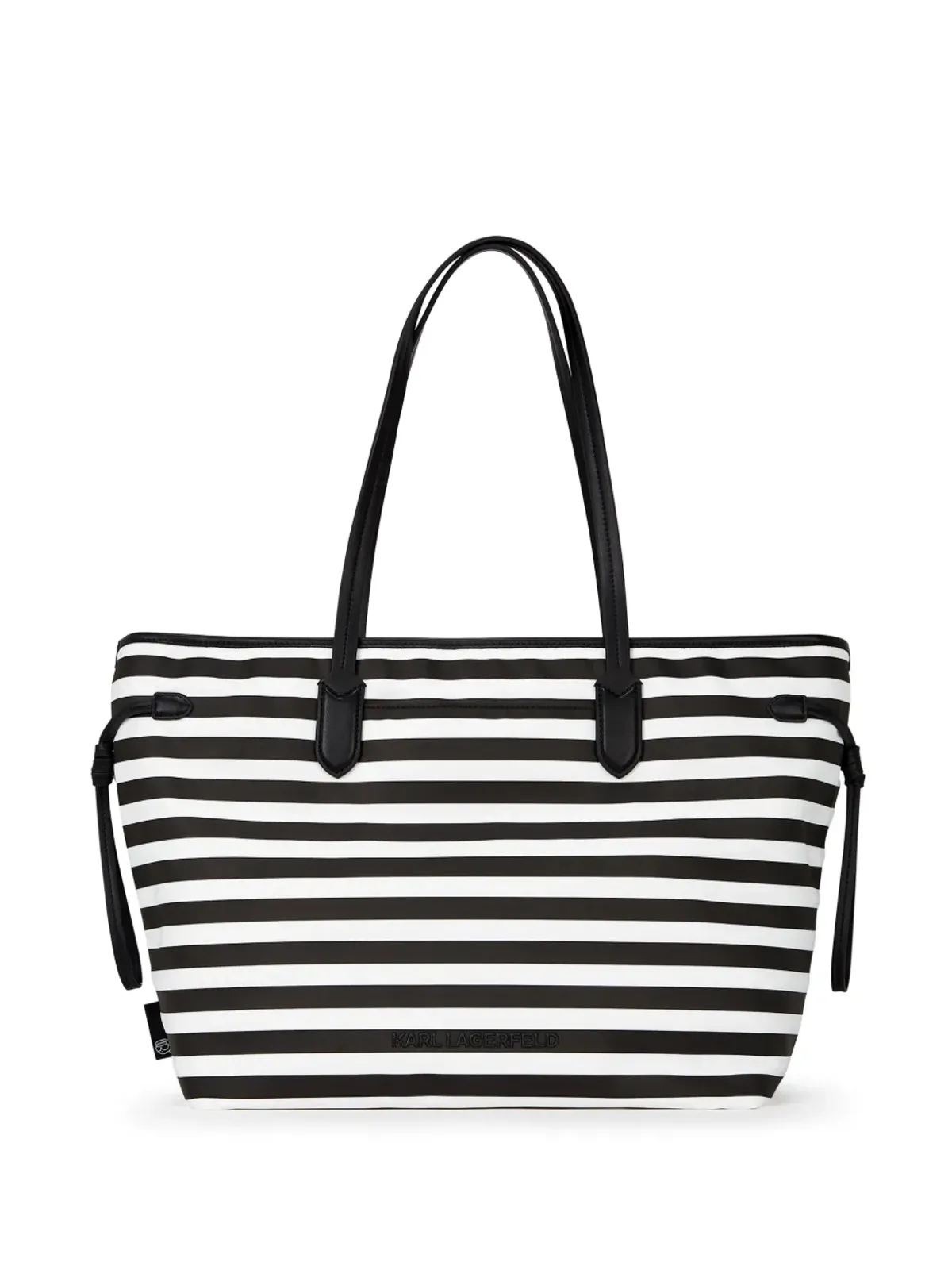 Karl Lagerfeld Ikon Karl ストライプ トートバッグ - ブラック - 画像3