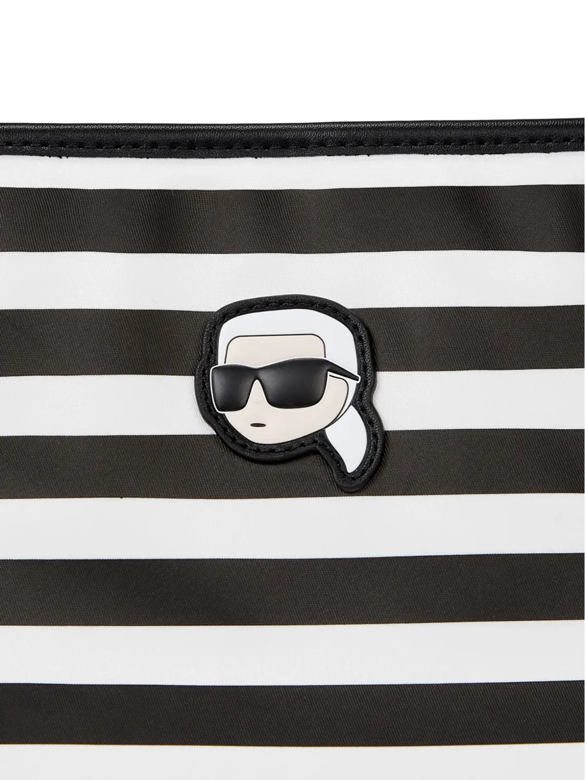 Karl Lagerfeld Ikon Karl ストライプ トートバッグ - ブラック - 画像4
