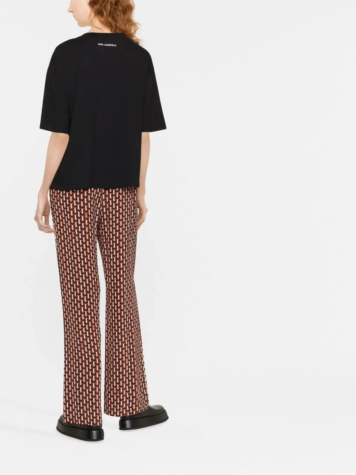 Karl Lagerfeld Signature Hem Tシャツ - ブラック - 画像3