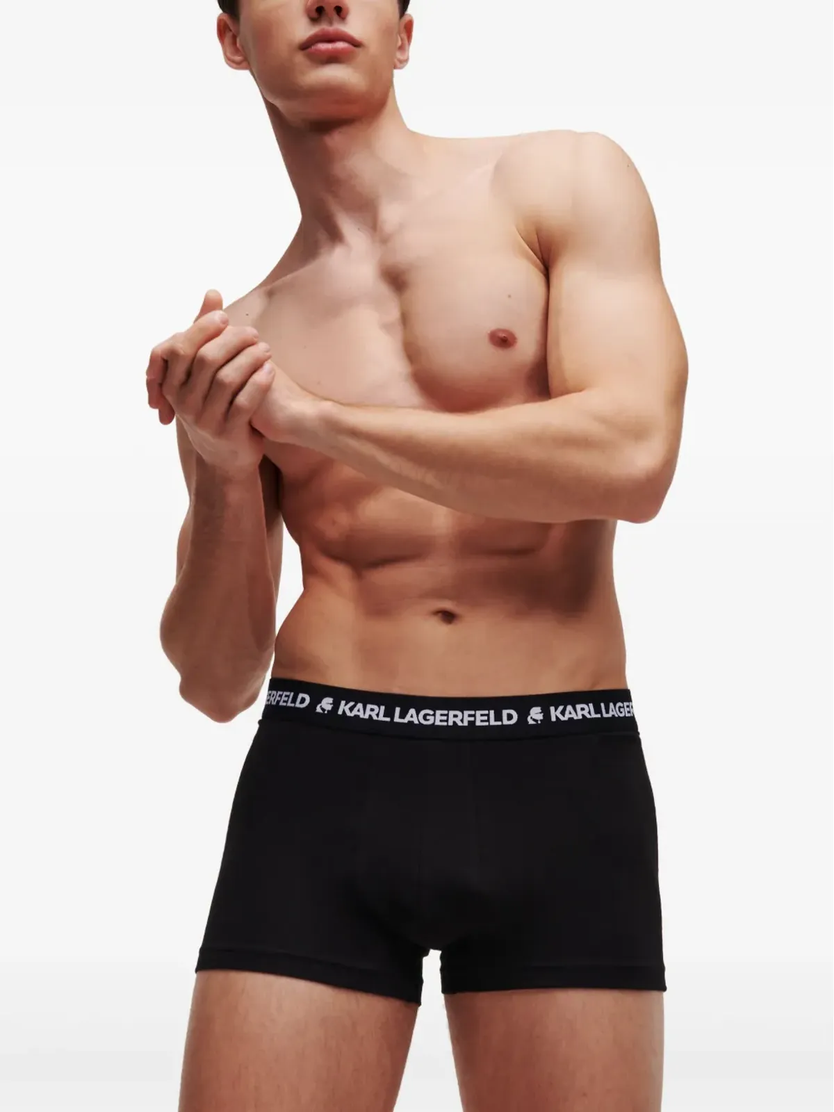 Karl Lagerfeld ロゴプリント ボクサー ブラック - 画像5