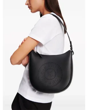 Karl Lagerfeld K/Circle Moon パンチングロゴ ショルダーバッグ - ブラック - サムネイル2