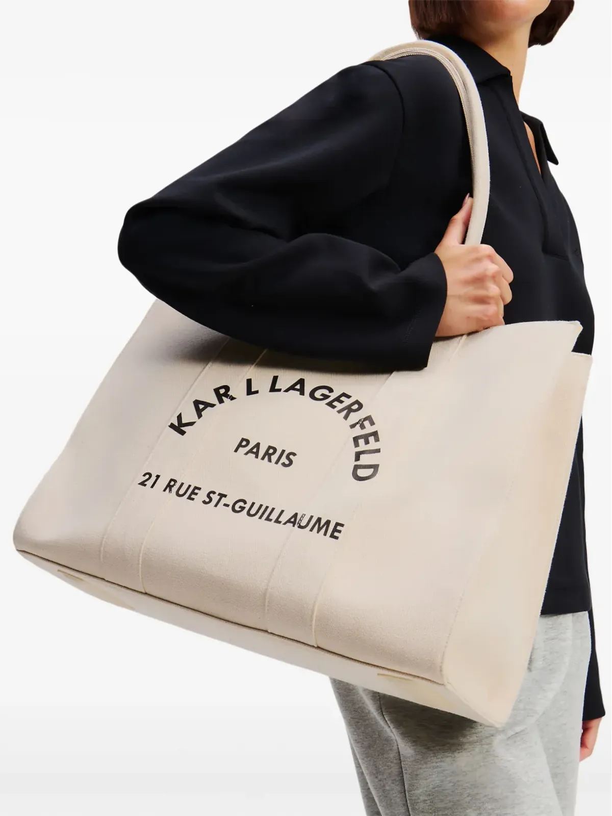 Karl Lagerfeld 大きめ Rue St-Guillaume トートバッグ - ネュートラルカラー - 画像2