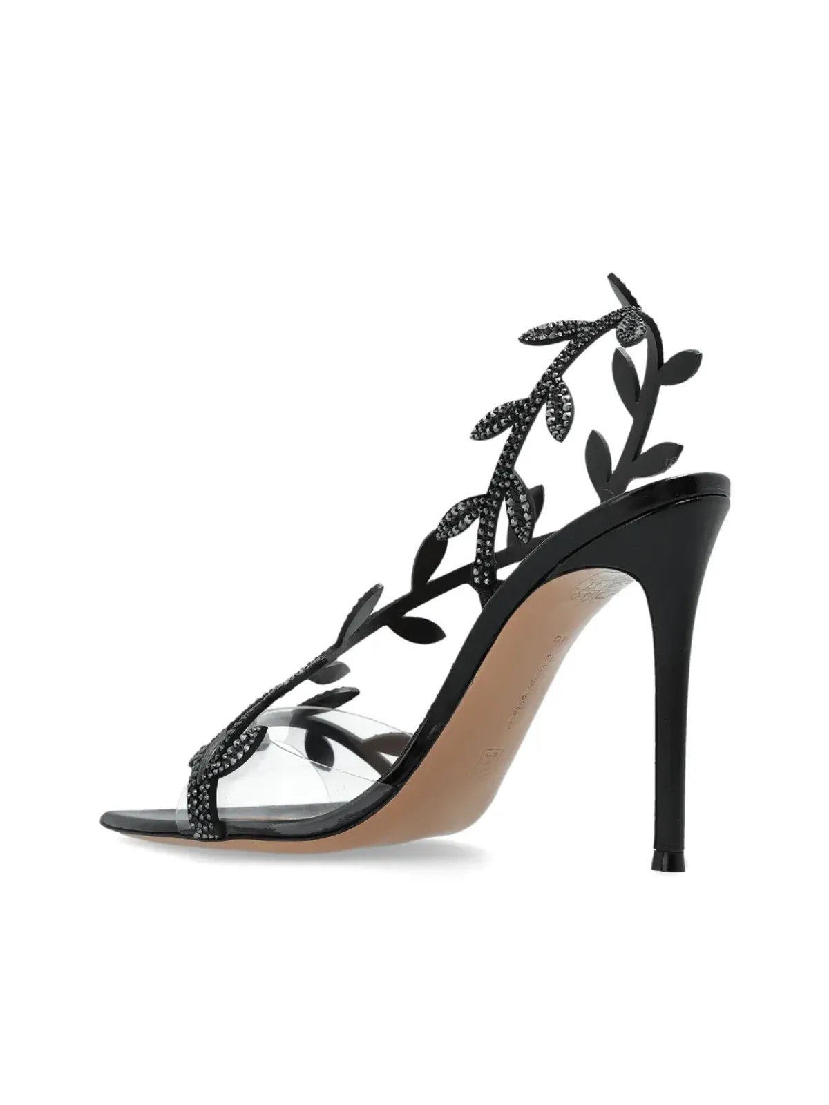 Gianvito Rossi クリスタル フラヴィア サンダル ブラック - 画像5