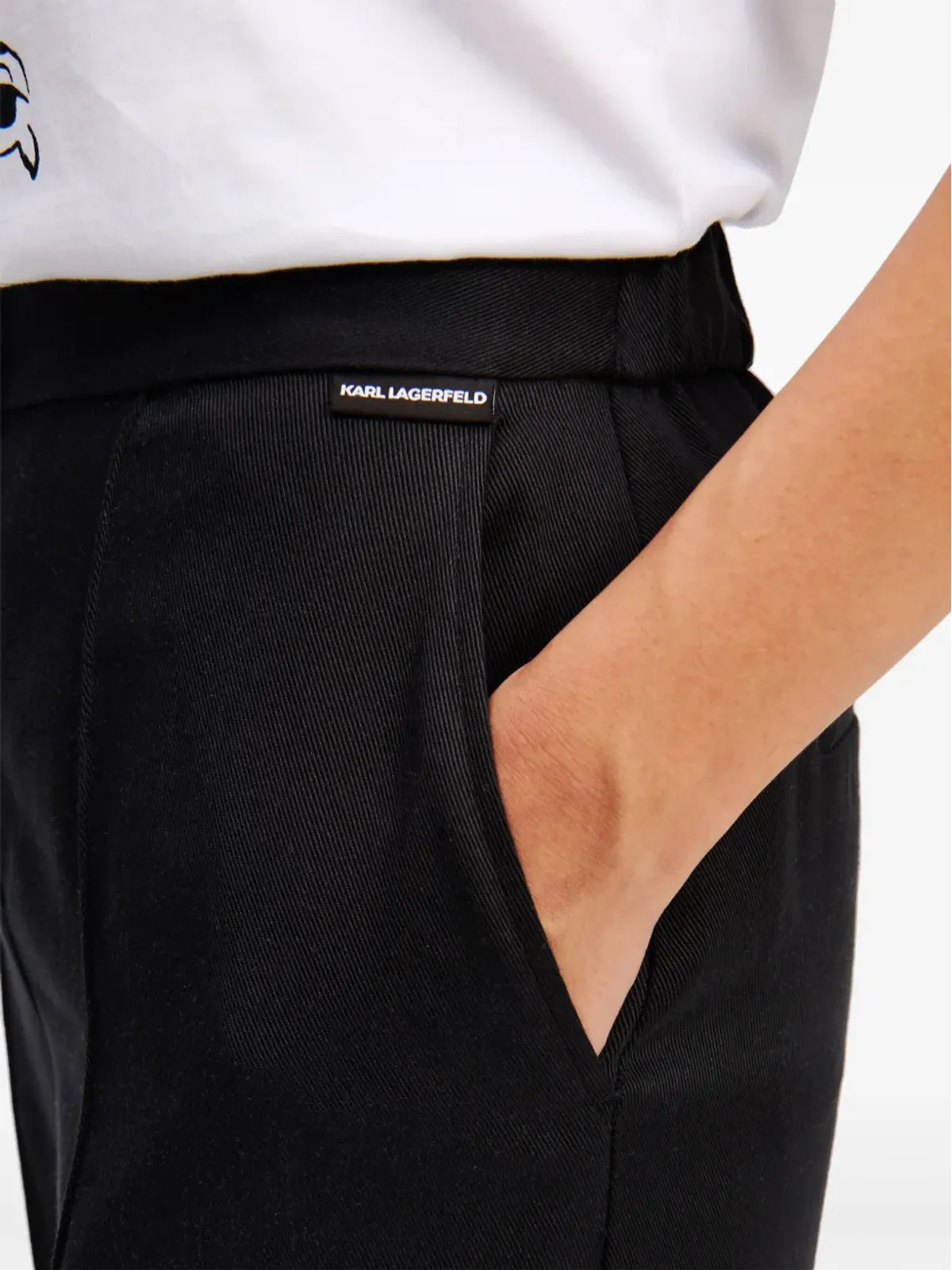 Karl Lagerfeld ストレートレッグパンツ ブラック - 画像5