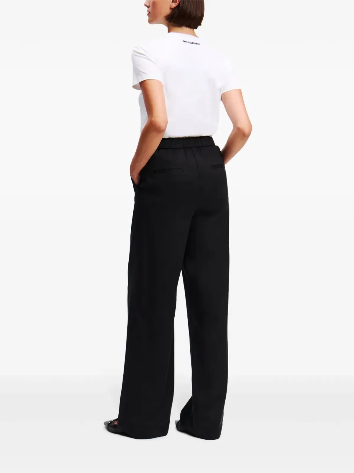 Karl Lagerfeld ストレートレッグパンツ ブラック - 画像4