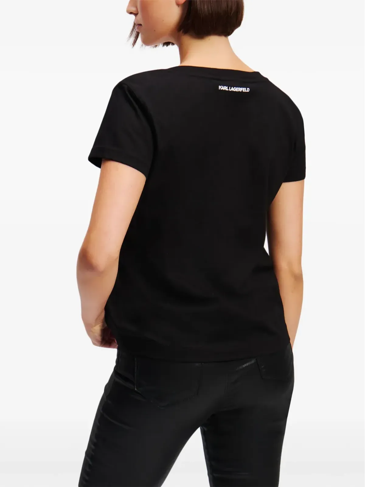 Karl Lagerfeld K/Heart コットン Tシャツ - ブラック - 画像3