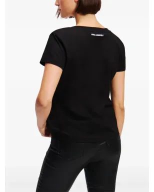 Karl Lagerfeld K/Heart コットン Tシャツ - ブラック - サムネイル3