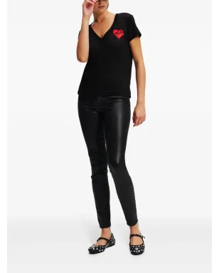 Karl Lagerfeld K/Heart コットン Tシャツ - ブラック - サムネイル4
