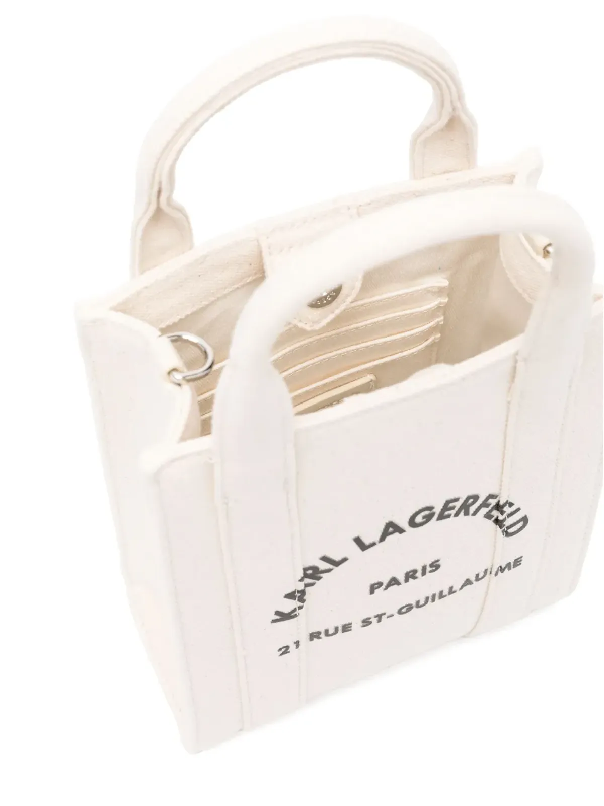 Karl Lagerfeld 小型 Rue St-Guillaume スクエア トートバッグ - ベージュ - 画像5