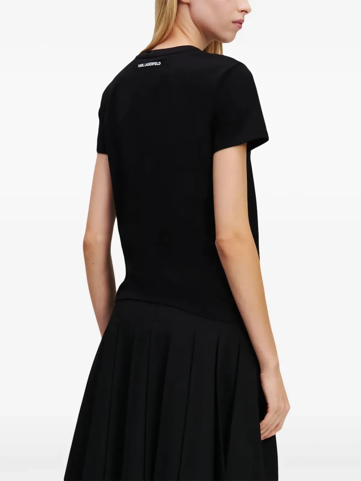 Karl Lagerfeld Ikon Choupette ラインストーン Tシャツ - 画像4