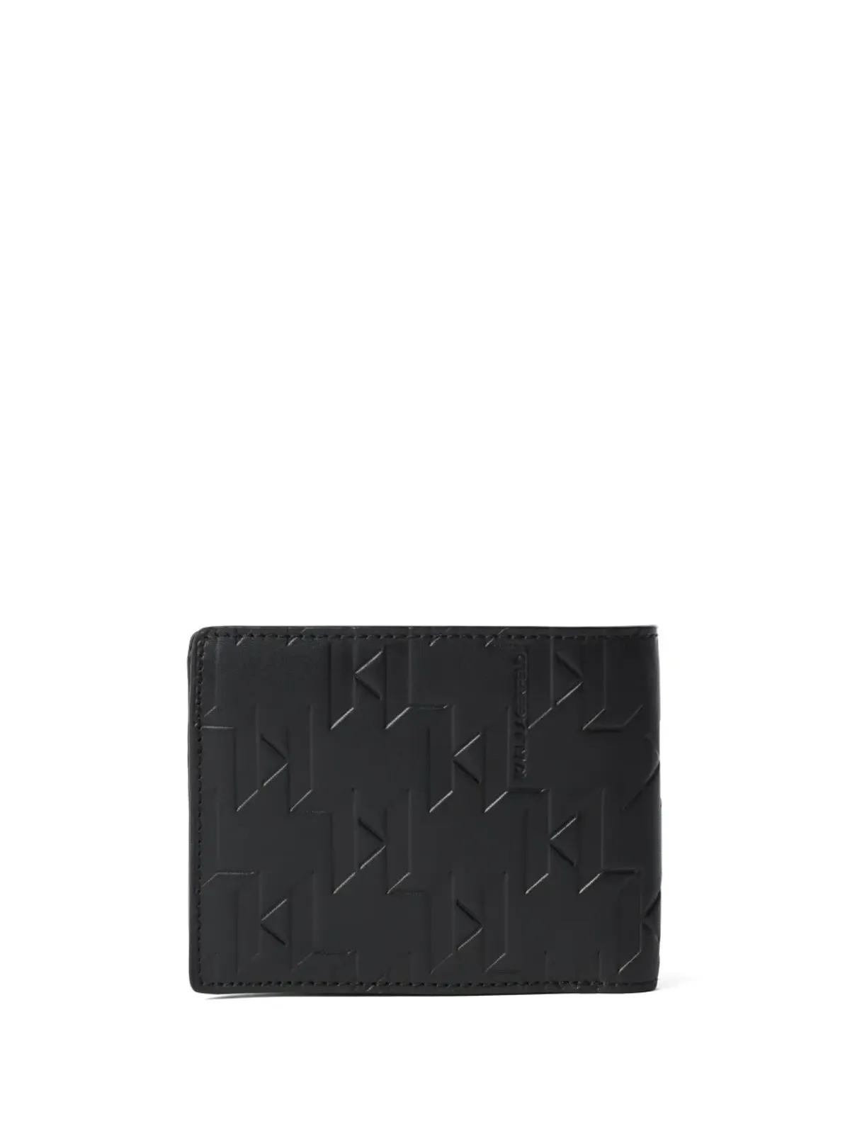 Karl Lagerfeld 小型 K/Loom 二つ折りレザーウォレット - ブラック - 画像2