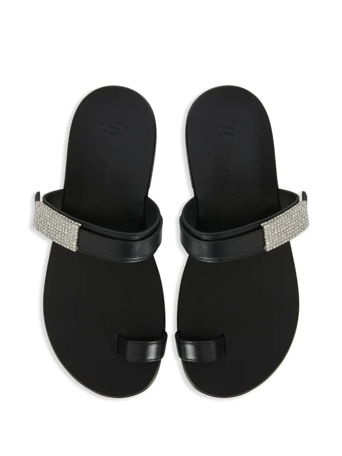 Giuseppe Zanotti Flavien レザーサンダル - ブラック - 画像3