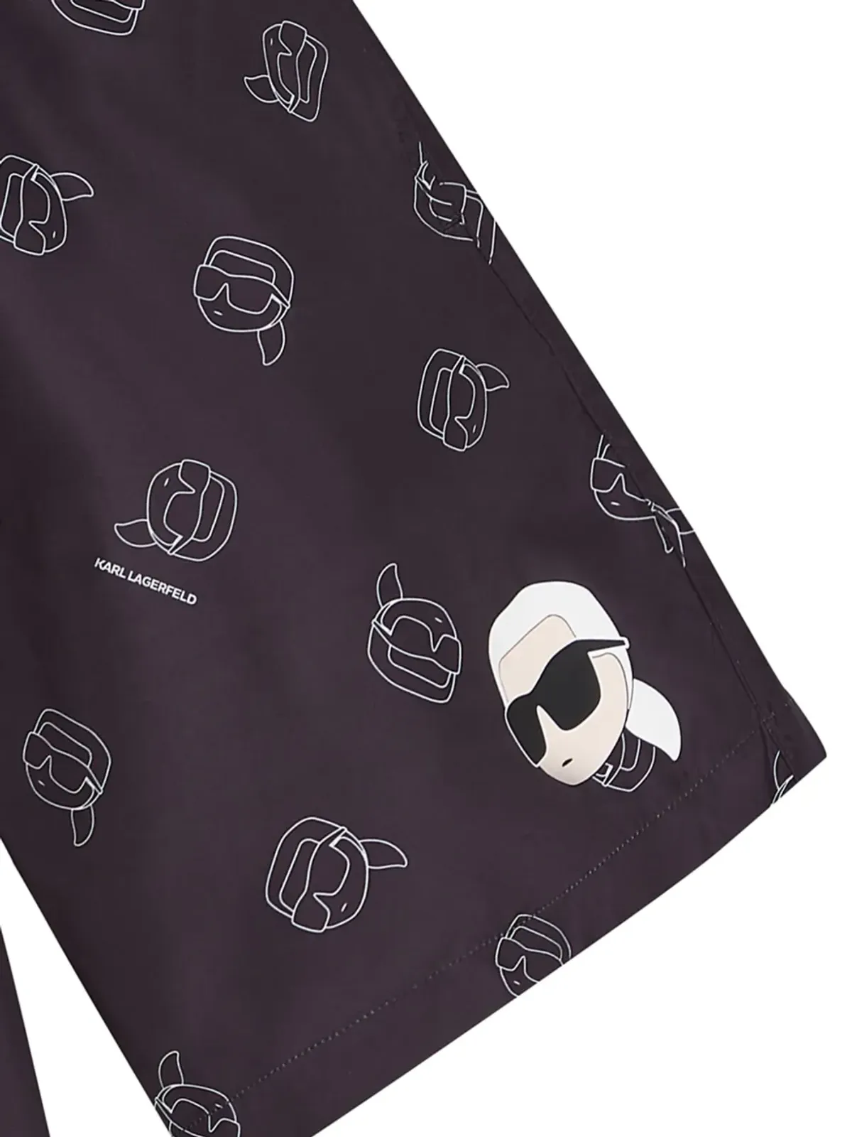 Karl Lagerfeld Ikon オールオーバープリント スイムショーツ - ブラック - 画像2