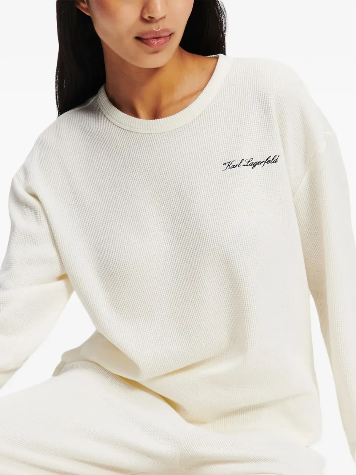 Karl Lagerfeld ホテル Karl シアー パジャマセット - 画像5